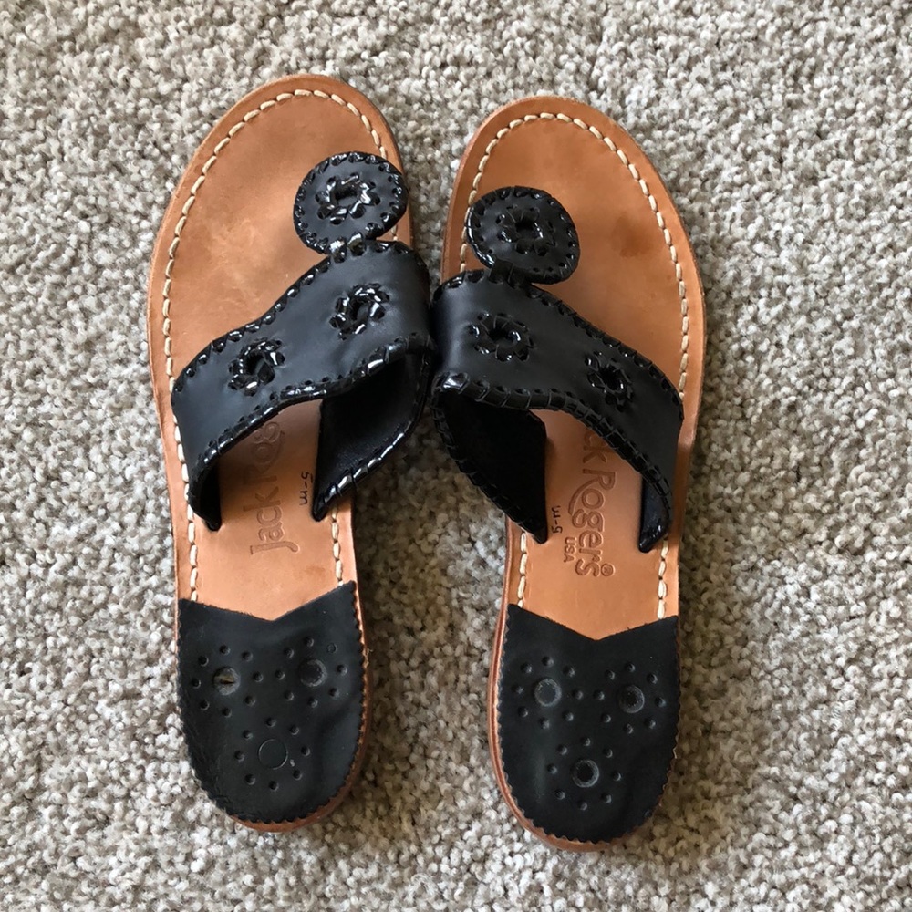 Jack Rogers Black Navajo Sandals - Picture 2 of 3